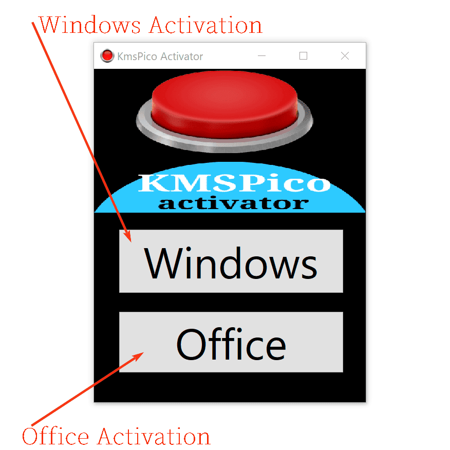 Press the activation button for Windows or Office to complete the process